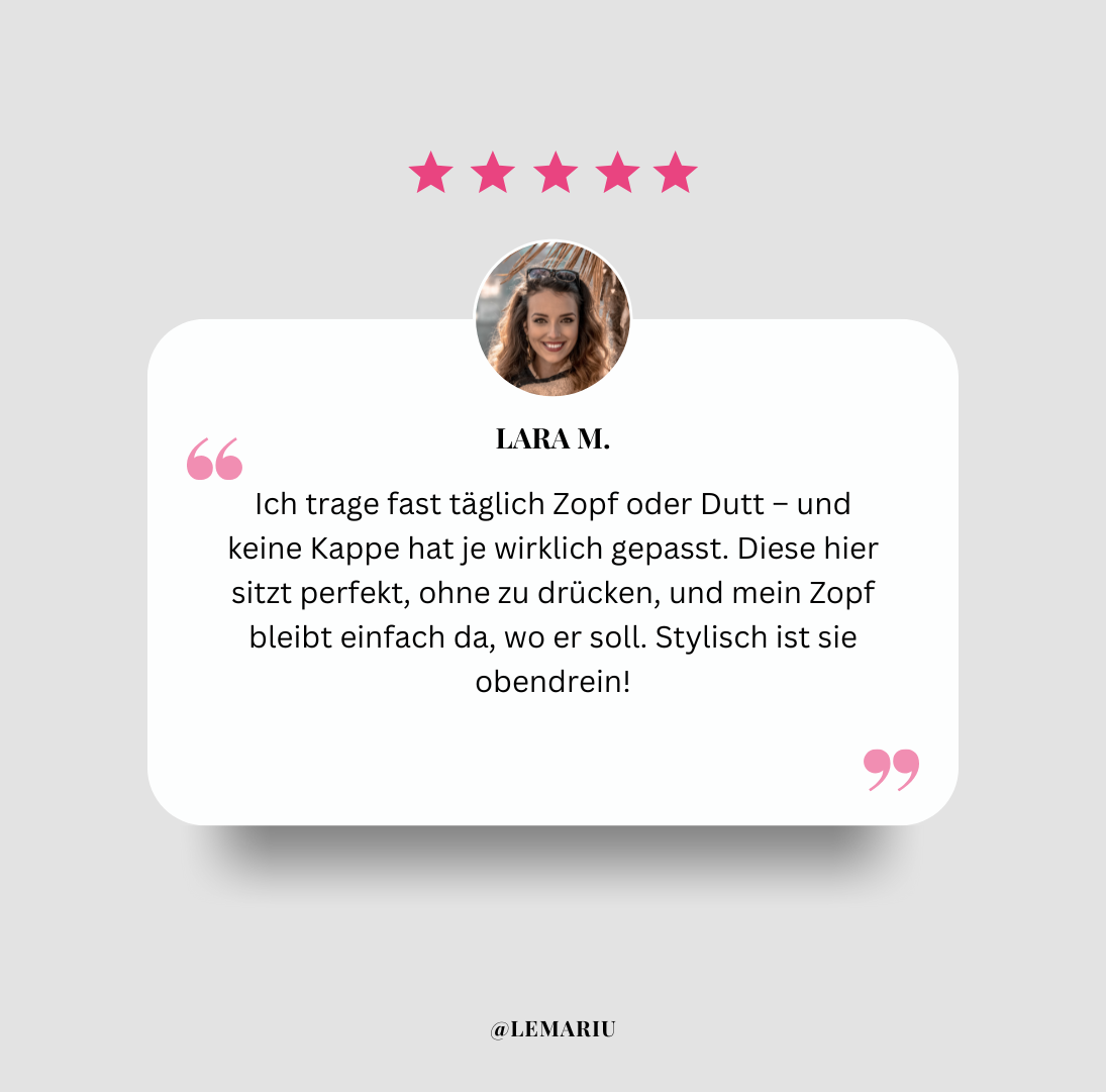 Ponytail Cap - Magnetisch. Praktisch. Wunderschön.