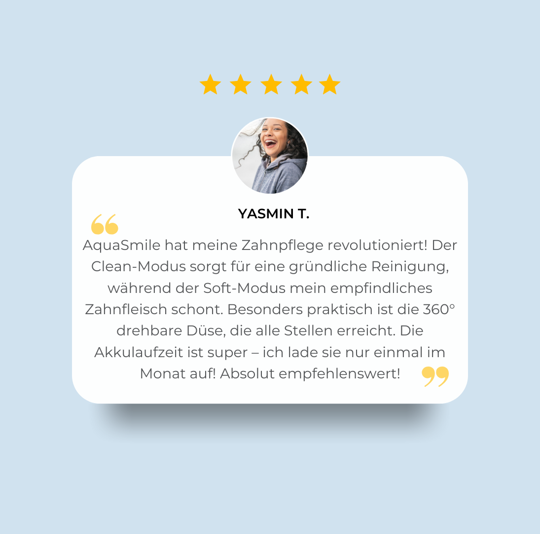 AquaSmile™️ – Die Revolution der Zahnreinigung