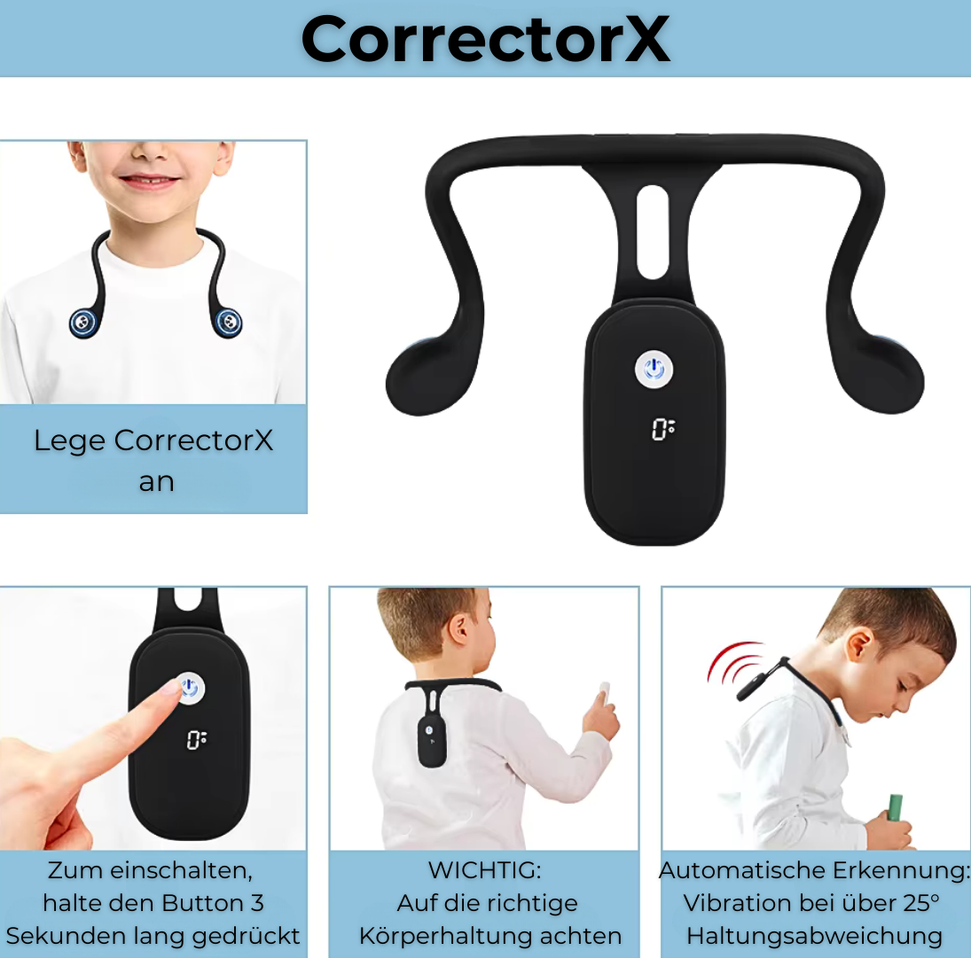 CorrectorX™️ - Korrektur in Echtzeit – Dein smarter Weg zu einer gesunden Haltung!