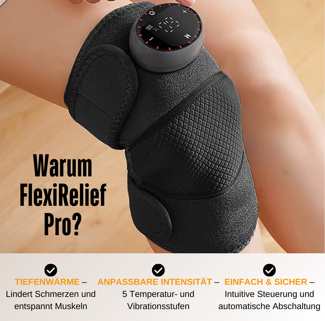FlexiRelief Pro – 3-in-1 Wärmemassage für Knie, Schulter & Ellbogen