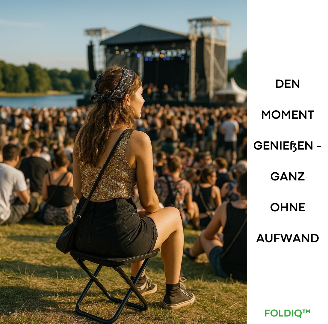 FOLDIQ™ – Der smarte Hocker zum Umhängen