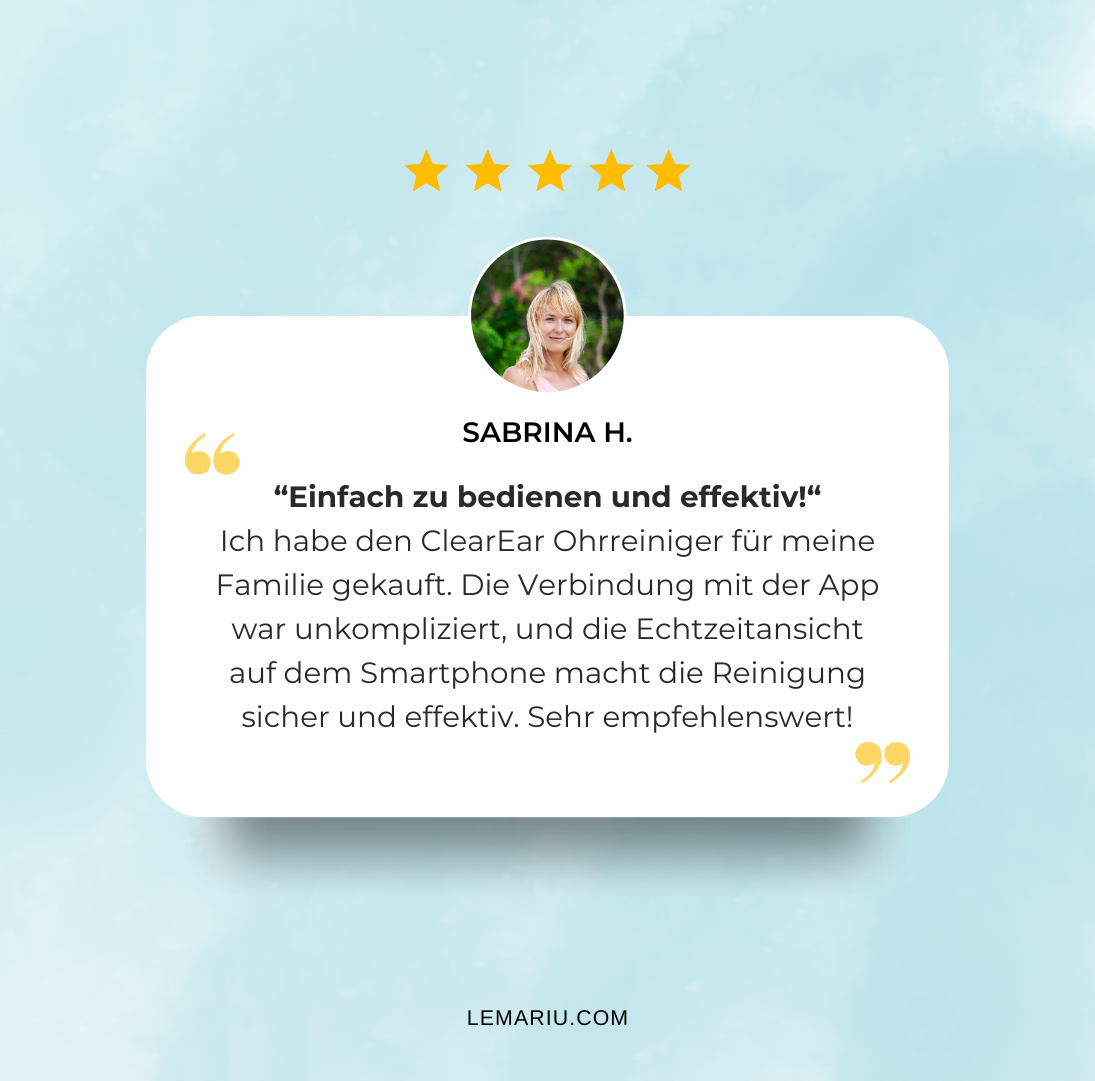 ClearEar - Die Zukunft der Ohrenpflege, mit hochauflösender Kamera