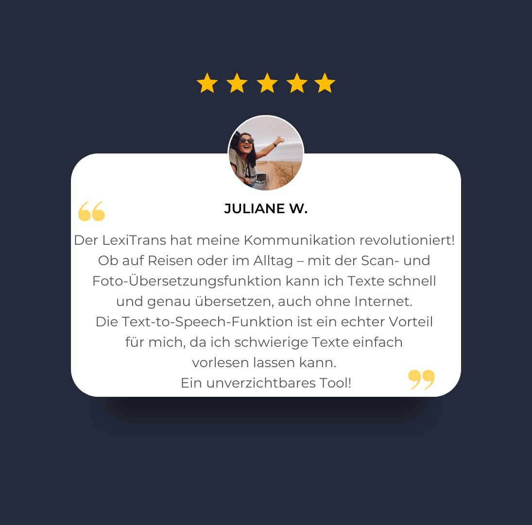 LexiTrans™️ – Der intelligente Übersetzungsstift für mühelose Kommunikation