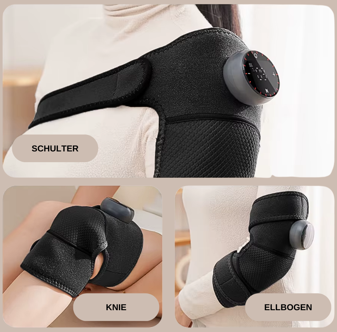 FlexiRelief Pro – 3-in-1 Wärmemassage für Knie, Schulter & Ellbogen