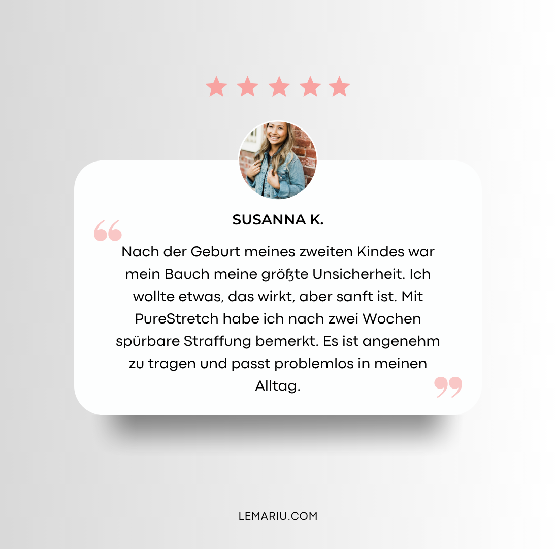 PureStretch - Dehnungsstreifen sanft mildern. Haut sichtbar glätten.
