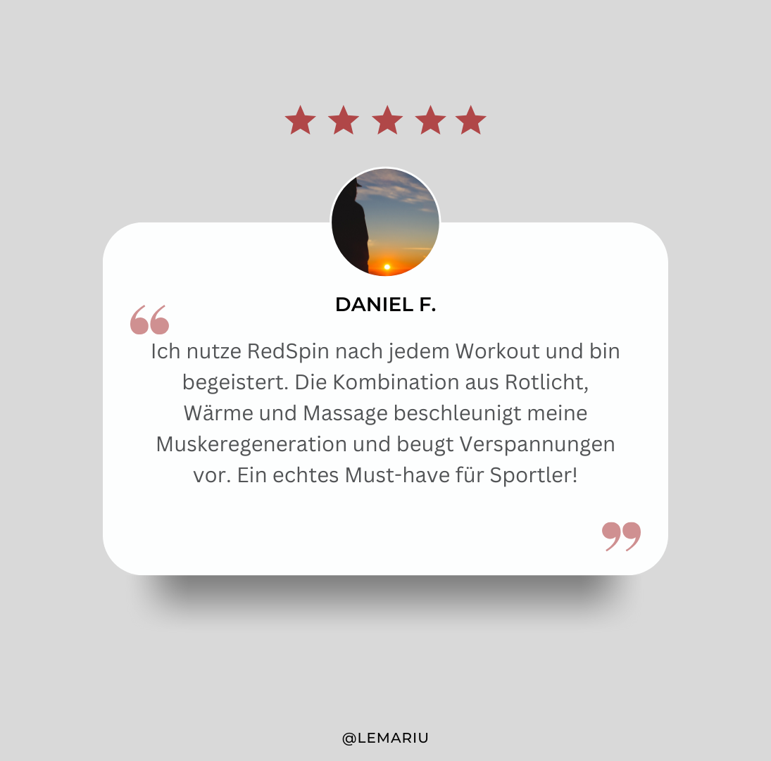 RedSpin - Erwecke deine Energie. Lindere deine Verspannungen.