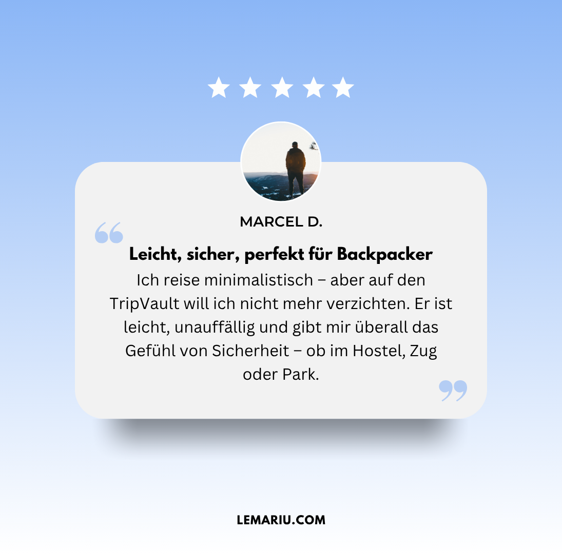 TripVault – Der mobile Safe mit Zahlenschloss für Strand, Sport & Outdoor