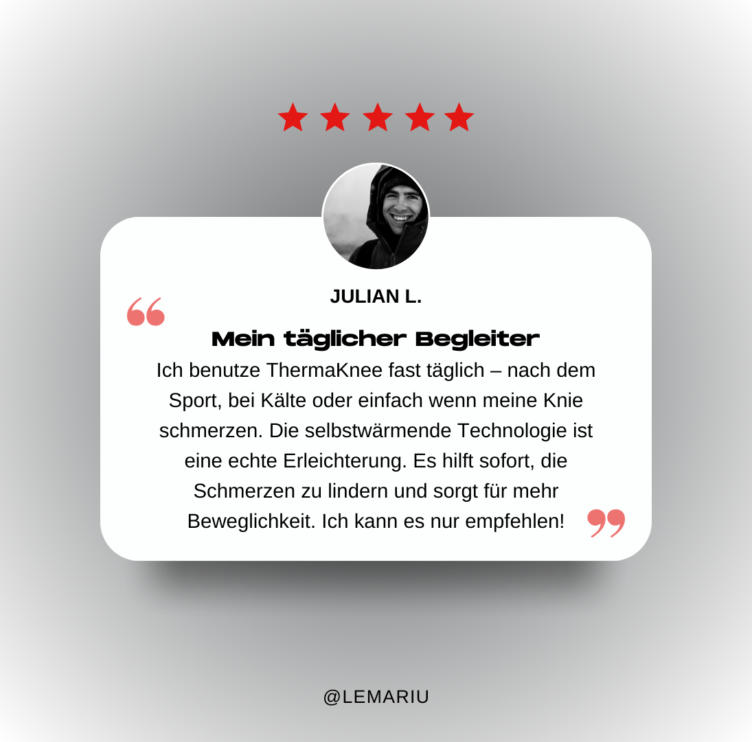 ThermaKnee - Der selbsterwärmende Knieschutz