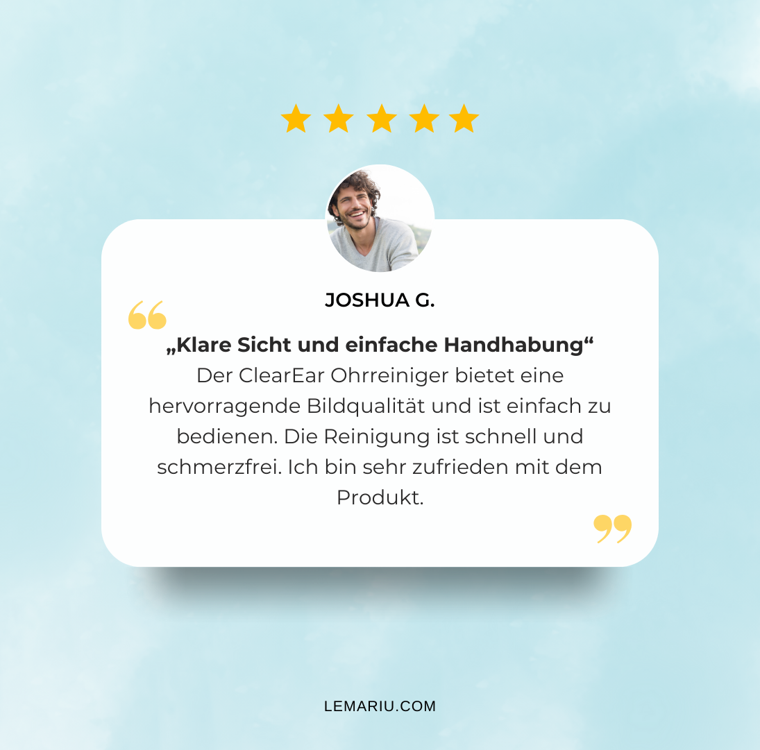 ClearEar - Die Zukunft der Ohrenpflege, mit hochauflösender Kamera
