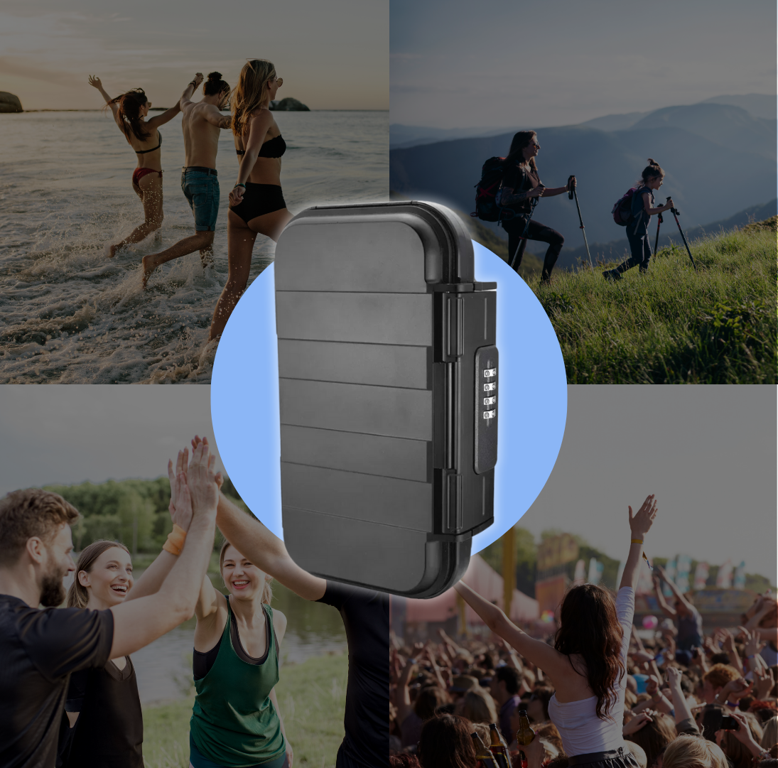 TripVault – Der mobile Safe mit Zahlenschloss für Strand, Sport & Outdoor
