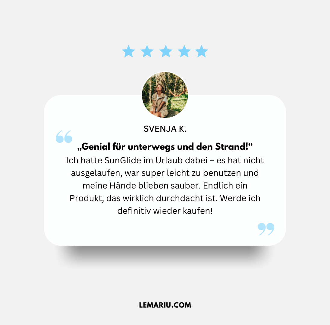 SunGlide – Die saubere Revolution für deinen Sonnenschutz