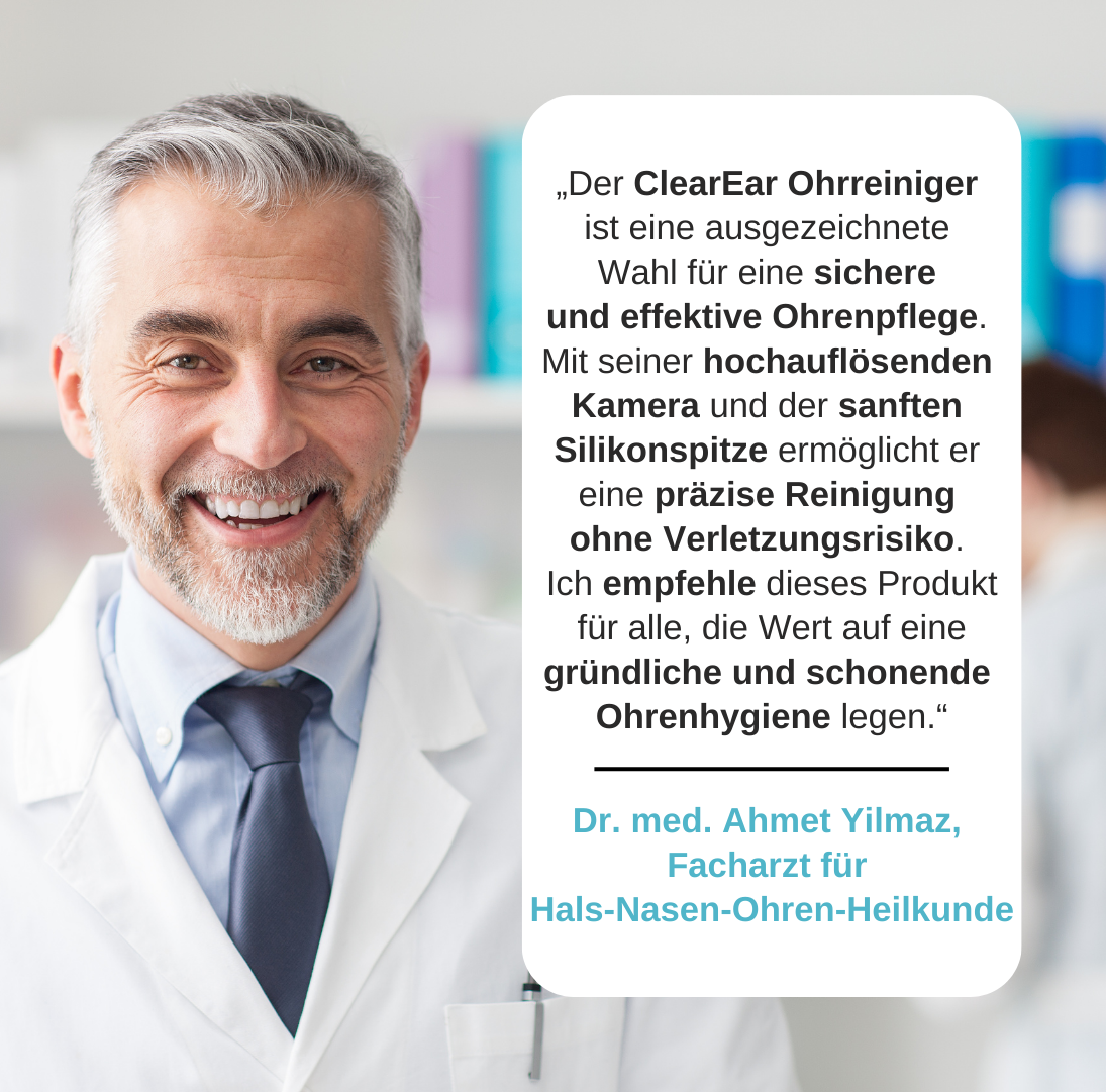 ClearEar - Die Zukunft der Ohrenpflege, mit hochauflösender Kamera