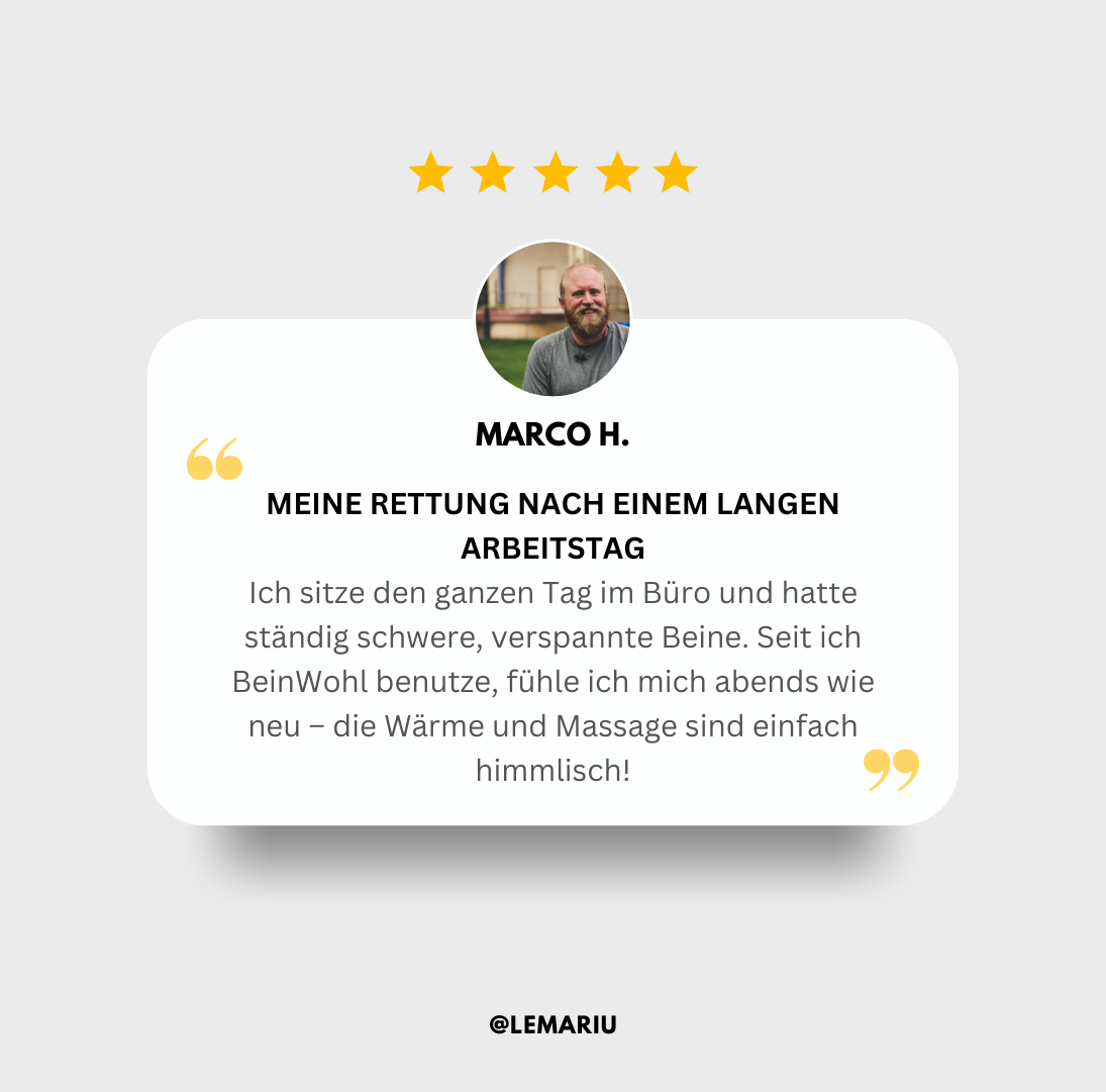 BeinWohl – Deine tägliche Auszeit beginnt bei den Beinen