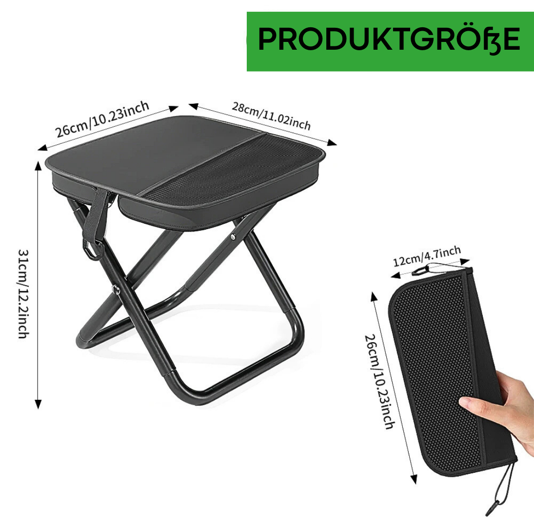 FOLDIQ™ – Der smarte Hocker zum Umhängen