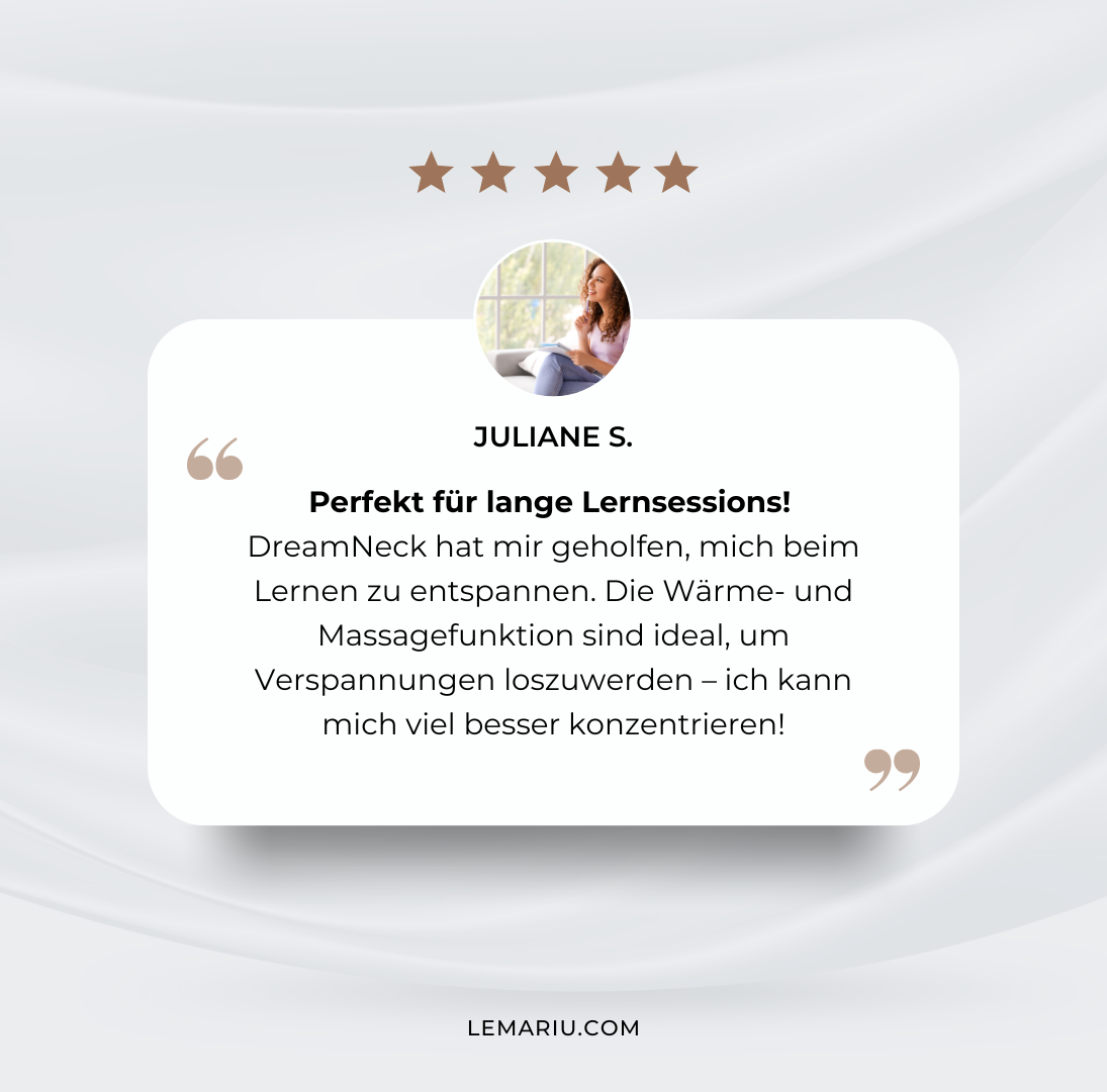 DreamNeck™️ – Nackenmassage und Wärme für ultimativen Komfort