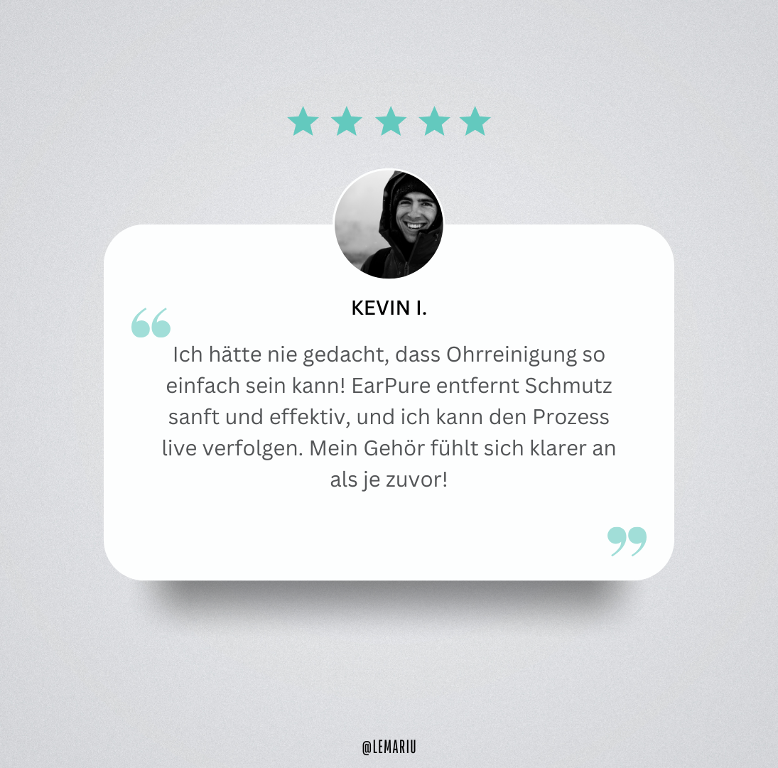 EarPure – Die Revolution der Ohrhygiene: Sicher, Sanft & mit Echtzeit-Übertragung