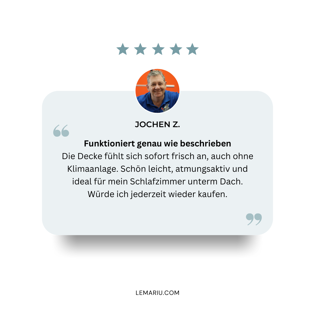 Cooliq – Die Kühldecke für erholsamen Schlaf trotz Sommerhitze