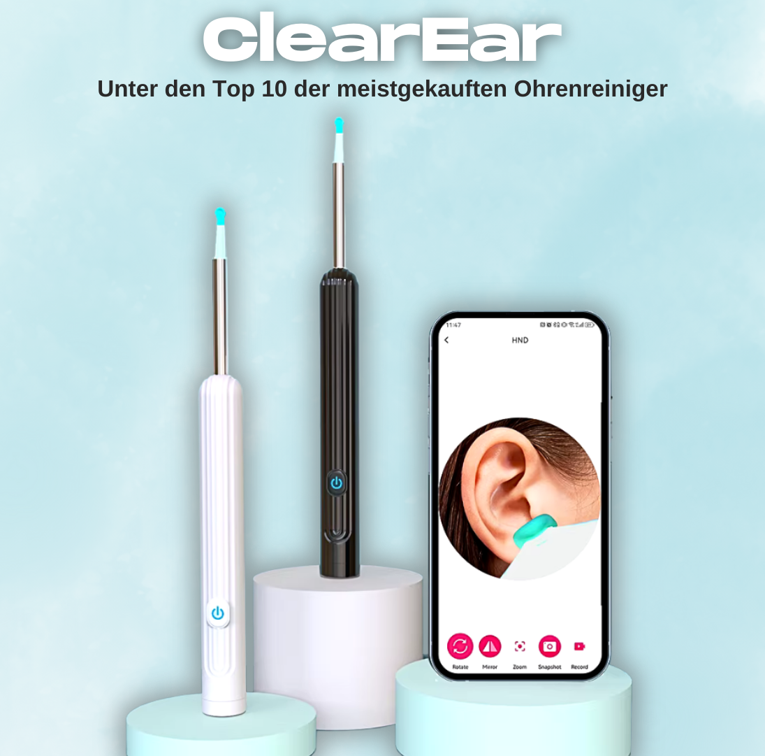 ClearEar - Die Zukunft der Ohrenpflege, mit hochauflösender Kamera
