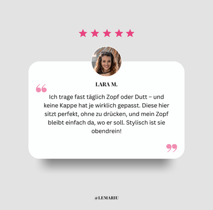 Ponytail Cap - Magnetisch. Praktisch. Wunderschön.