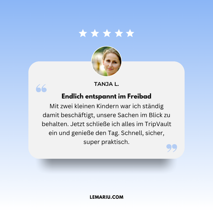 TripVault – Der mobile Safe mit Zahlenschloss für Strand, Sport & Outdoor