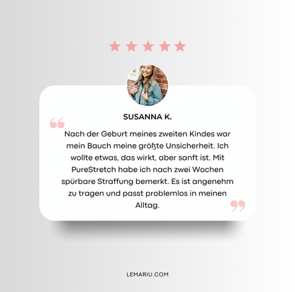 PureStretch - Dehnungsstreifen sanft mildern. Haut sichtbar glätten.
