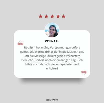 RedSpin - Erwecke deine Energie. Lindere deine Verspannungen.