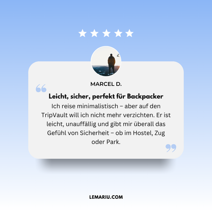 TripVault – Der mobile Safe mit Zahlenschloss für Strand, Sport & Outdoor