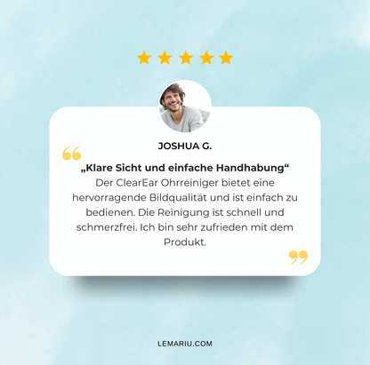 ClearEar - Die Zukunft der Ohrenpflege, mit hochauflösender Kamera