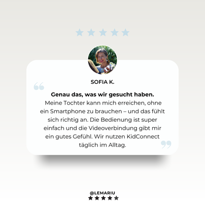 KidConnect – Erreichbarkeit für dein Kind. Ohne Smartphone.