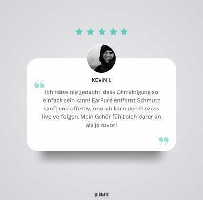 EarPure – Die Revolution der Ohrhygiene: Sicher, Sanft & mit Echtzeit-Übertragung